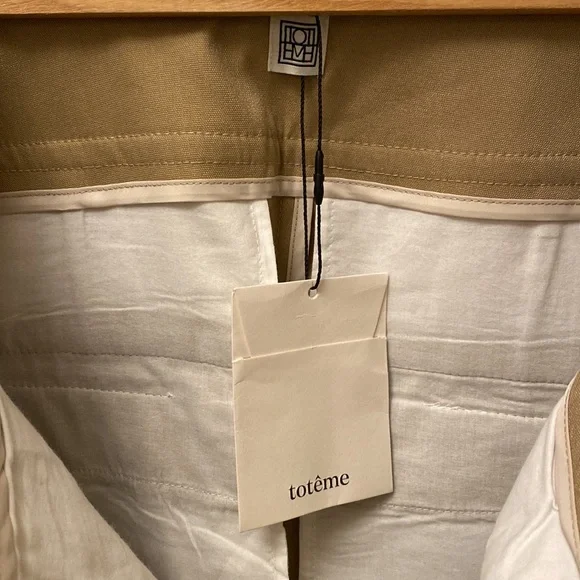 Totême Tan Pleated Lombardy Trousers NWT